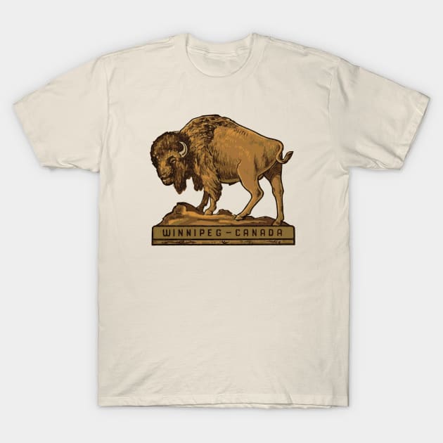 Winnipeg Buffalo T-Shirt by Midcenturydave